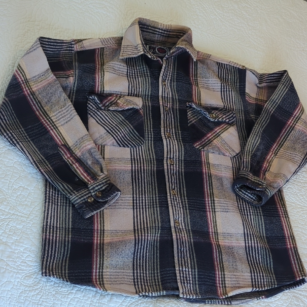 Williams Bay Plaid Woven Shirt Size L Cabincore Western